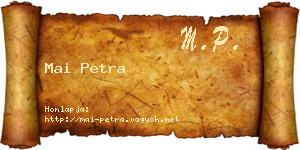Mai Petra névjegykártya